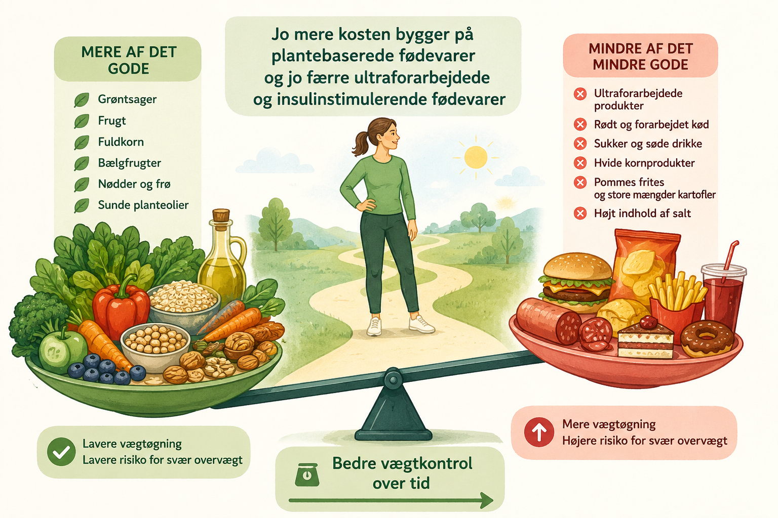Bedste kost mod vægtstigning i overgangsalderen